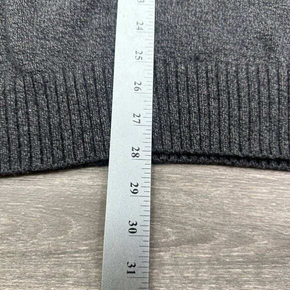 American Eagle Seriously Soft Quarter Zip Sweater Mens Large Tall LT Gray Ribbed - Picture 12 of 14